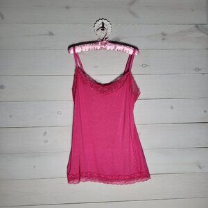 Lane Bryant the LACE CAMI Women 18/20 Hot Pink.  Y2k